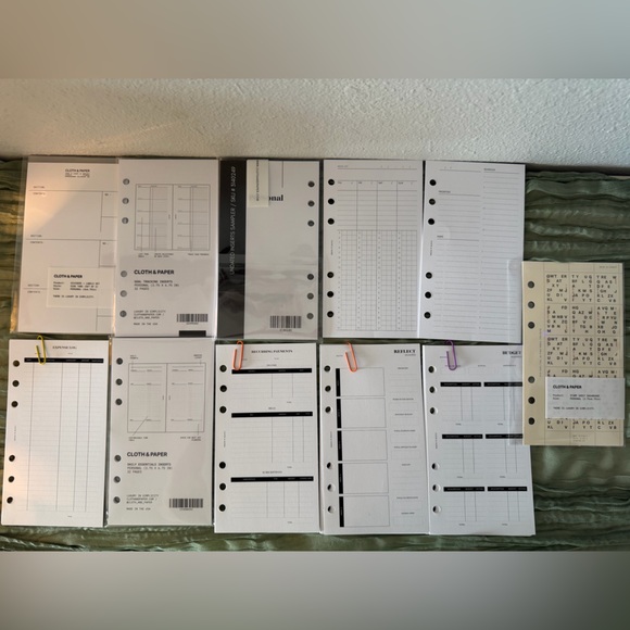 Cloth & Paper Other - Personal Size Inserts / Dividers / Dashboard